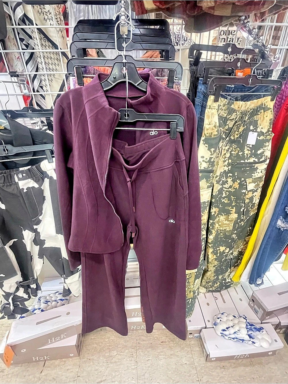 Alo Yoga Purple Track Pants Set